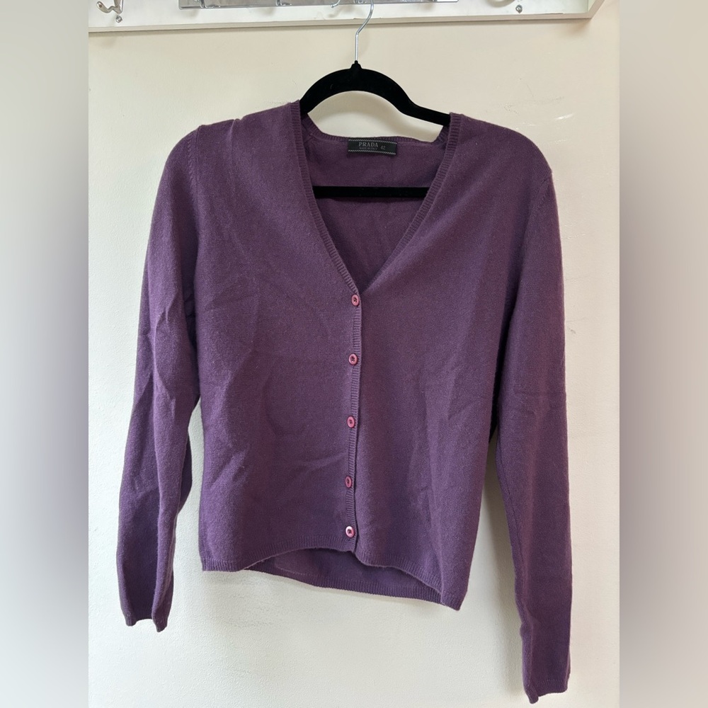 PRADA 100% Cashmere Cardigan-42. Perfect condition.